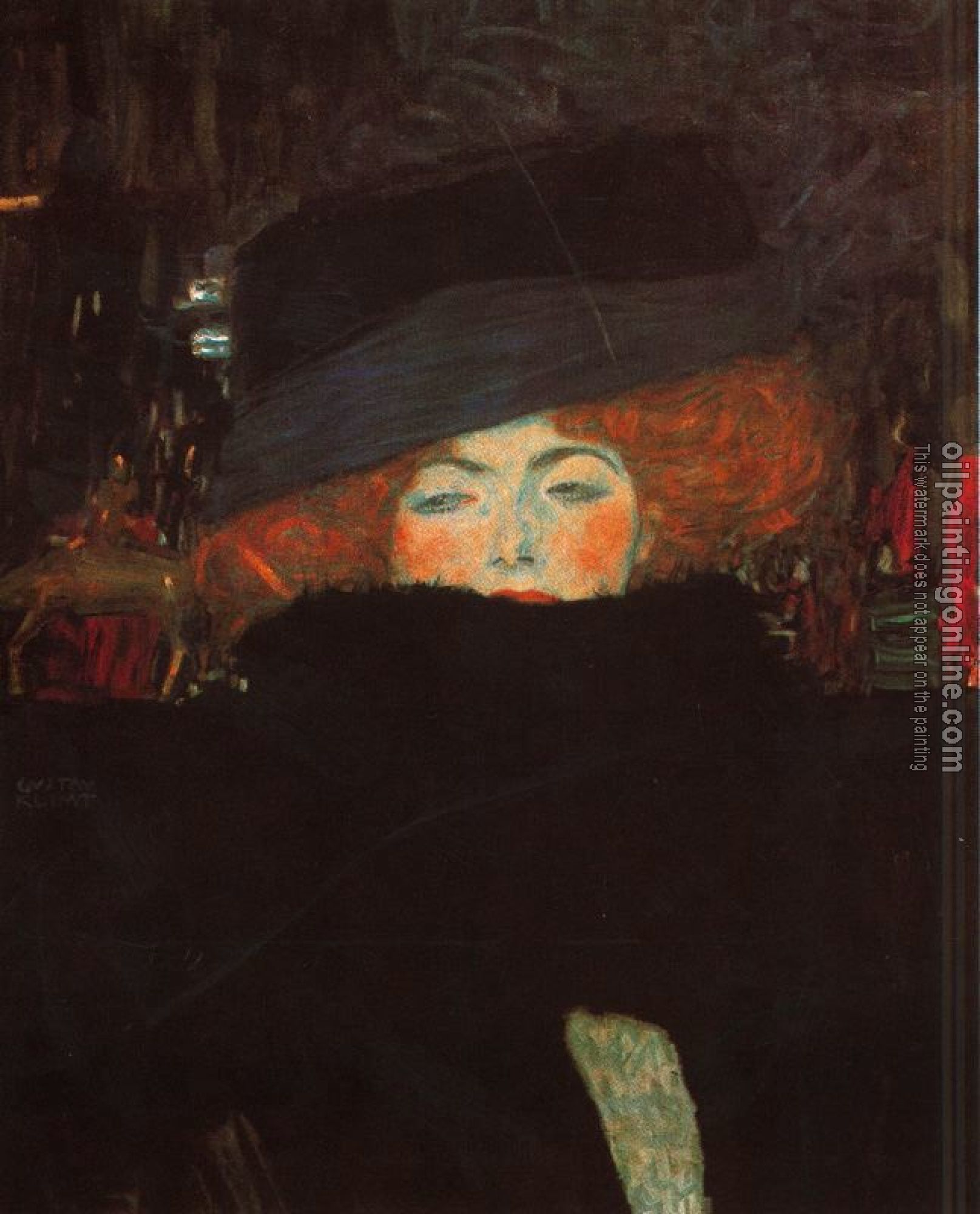 Klimt, Gustav - Lady with Hat and Featherboa